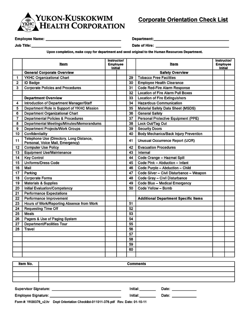 Corporate and medical staff orientation checklist.pdf